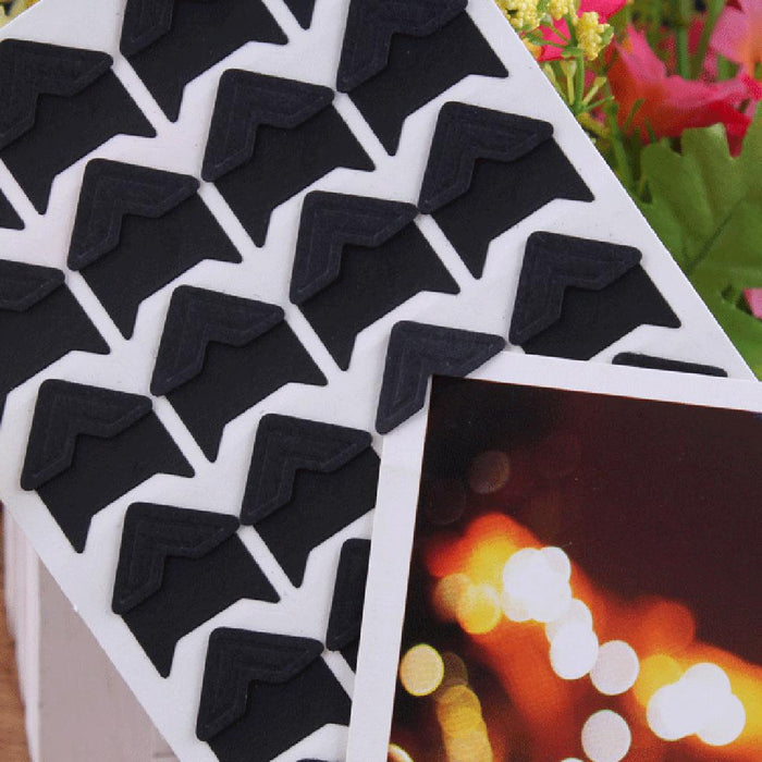 Crofta 10 Sheets 240pcs Self Adhesive Paper Photo Album Corner Stickers For DIY Scrapbooking