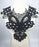 Crofta 2 Pairs Black&White Bridal Floral Lace Collar Applique V-neckline Motif