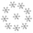 Crofta Pack of 20 Silver Crystal SNOWFLAKES Xmas Wedding Cards Topper Decor DIY Craft