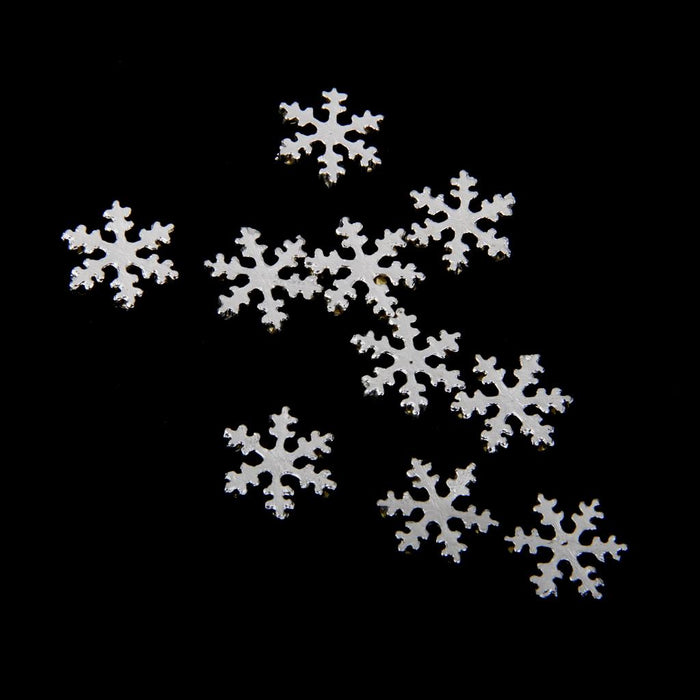 Crofta Pack of 20 Silver Crystal SNOWFLAKES Xmas Wedding Cards Topper Decor DIY Craft