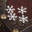 Crofta Pack of 20 Silver Crystal SNOWFLAKES Xmas Wedding Cards Topper Decor DIY Craft