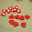 Crofta 100 Pieces Wooden Red Heart Adhesive Stickers& 100 Pieces Wood Pegs Pins for DIY Craft