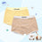 Crofta 2 Piece Kids Boys Striped Cotton Underwear Boxer Briefs 120cm Yellow + Brown