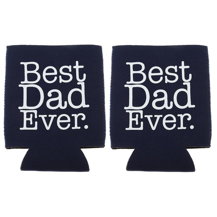 Crofta 2 Pair of Best Dad Ever Beer Soda Can Cooler Sleeve Wrap Holder Father Gifts