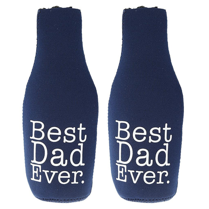 Crofta 2 Pair of Best Dad Ever Beer Soda Can Cooler Sleeve Wrap Holder Father Gifts