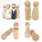 Crofta 10 Blank BRIDE & GROOM Groom Wood Peg Dolls Figure Wedding Cake Toppers DIY