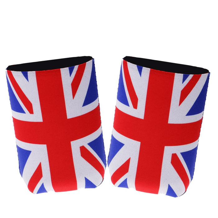 Crofta 2 Pair Britain UK Flag Stubby Beer Soda Tin Can Chilling Wrap Cooler Holder