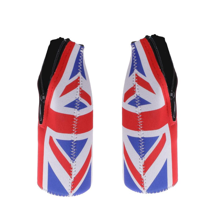 Crofta 2 Pair Britain UK Flag Stubby Beer Soda Tin Can Chilling Wrap Cooler Holder