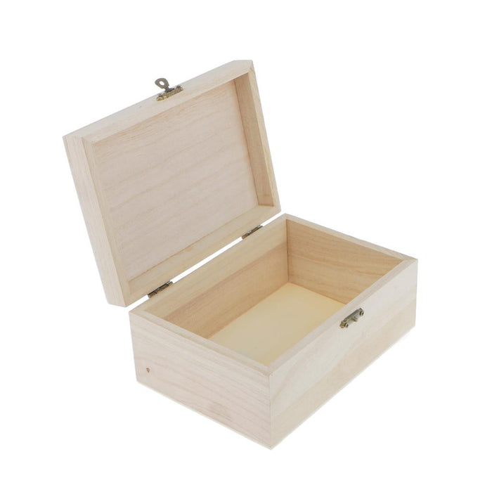 Crofta 3 Pieces Wooden Jewelry Storage Box Wood Crafts Case Art Decor Kids DIY Toys