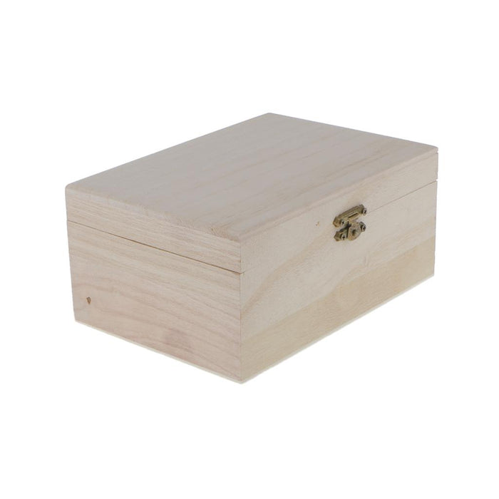 Crofta 5 Pieces Plain Unpainted Natural Wooden Storage Box Memory Chest Craft Boxes