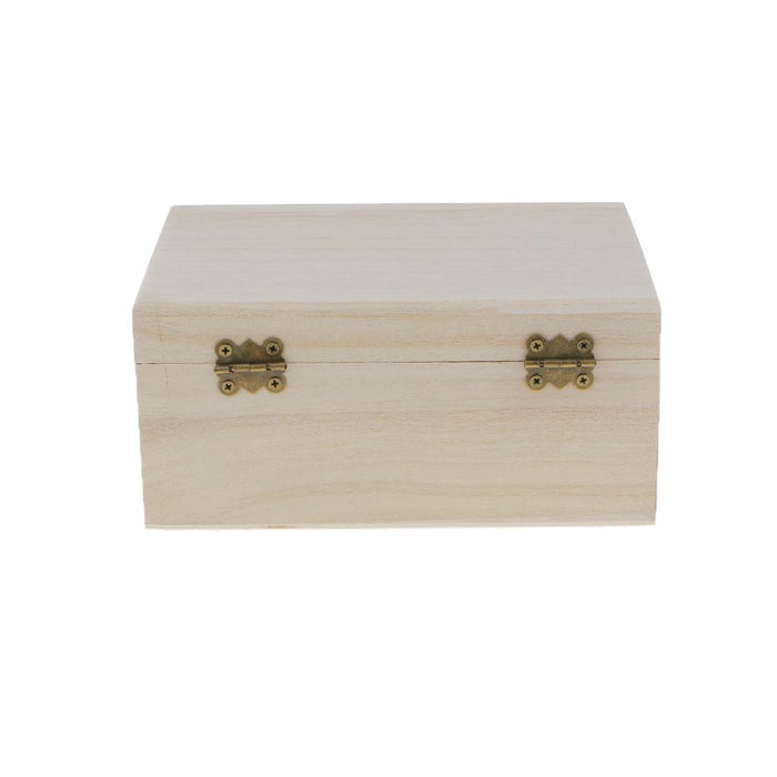 Crofta 5 Pieces Plain Unpainted Natural Wooden Storage Box Memory Chest Craft Boxes