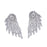 Crofta 2 Pairs Fashion Women Angel Feather Wing Earrings Rhinestone Dangle Ear Stud