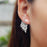 Crofta 2 Pairs Fashion Women Angel Feather Wing Earrings Rhinestone Dangle Ear Stud