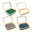 Crofta Wood Jewelry Organizer Gift Ear Studs Rings Case for Stores Showcase Bedroom green