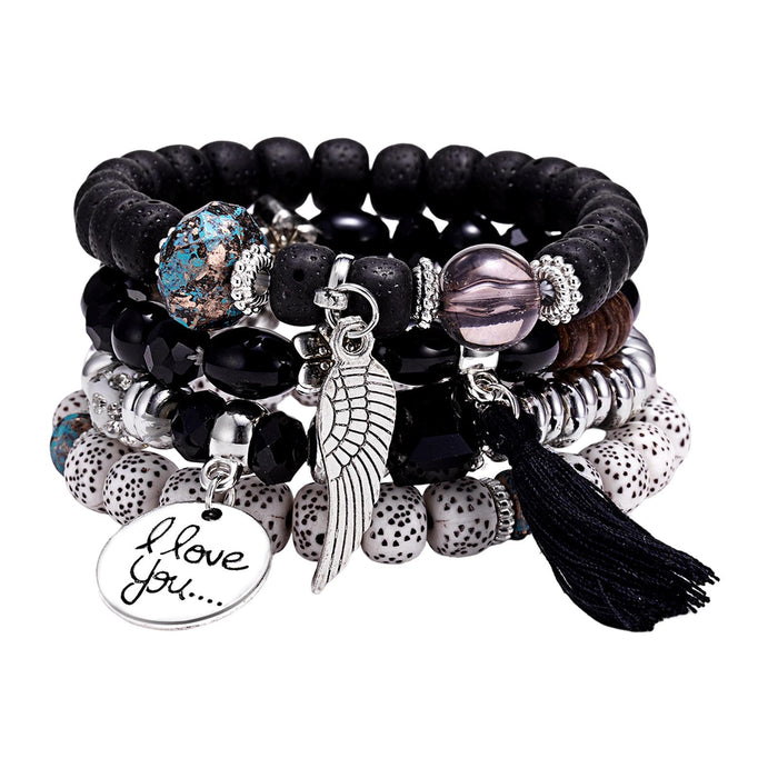 Crofta Boho Beaded Bracelet Stylish Accessories Jewelry for Daily Wear Dating Party Style E