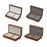 Crofta Wooden Jewelry Box Holder Rectangle Jewelry Case for Wedding Home Decoration black walnut white