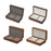 Crofta Wooden Jewelry Box Holder Rectangle Jewelry Case for Wedding Home Decoration black walnut white