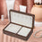 Crofta Wooden Jewelry Box Holder Rectangle Jewelry Case for Wedding Home Decoration black walnut white