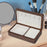 Crofta Wooden Jewelry Box Holder Rectangle Jewelry Case for Wedding Home Decoration black walnut white