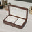 Crofta Wooden Jewelry Box Holder Rectangle Jewelry Case for Wedding Home Decoration black walnut white