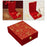 Crofta Wedding Jewelry Set Gift Box Red Velvet Jewelry Box for Valentine Gift Gifts 20cmx26cmx7.5cm