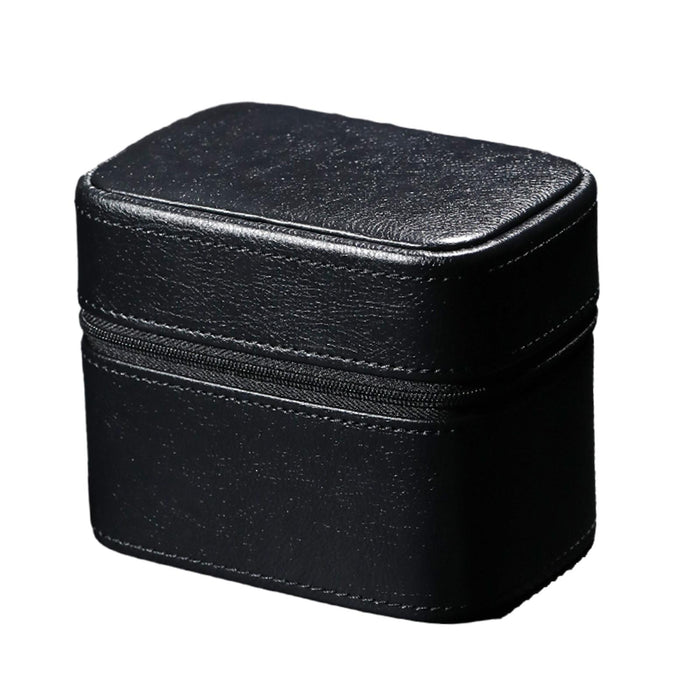 Crofta Watch Jewelry Box Container Watch Storage Travel Case Jewelry Organizer Case Black