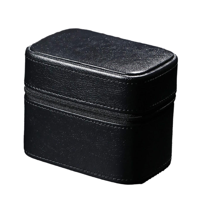 Crofta Watch Jewelry Box Container Watch Storage Travel Case Jewelry Organizer Case Black