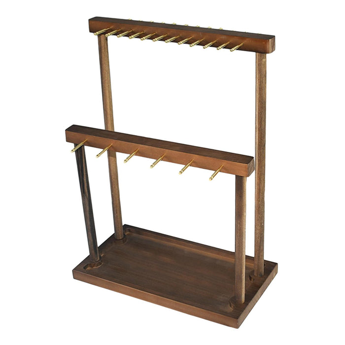 Crofta Jewelry Organizer Modern Stable for Retail Show Personal Exhibition Showcase Brown 6 and 24