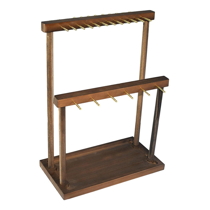 Crofta Jewelry Organizer Modern Stable for Retail Show Personal Exhibition Showcase Brown 6 and 24