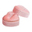 Crofta Heart Shape Ring Bearer Box Gift Box Jewelry Storage Box Durable Ring Holder Pink