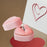 Crofta Heart Shape Ring Bearer Box Gift Box Jewelry Storage Box Durable Ring Holder Pink