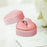 Crofta Heart Shape Ring Bearer Box Gift Box Jewelry Storage Box Durable Ring Holder Pink