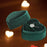 Crofta Heart Shape Ring Bearer Box Gift Box Jewelry Storage Box Durable Ring Holder Green