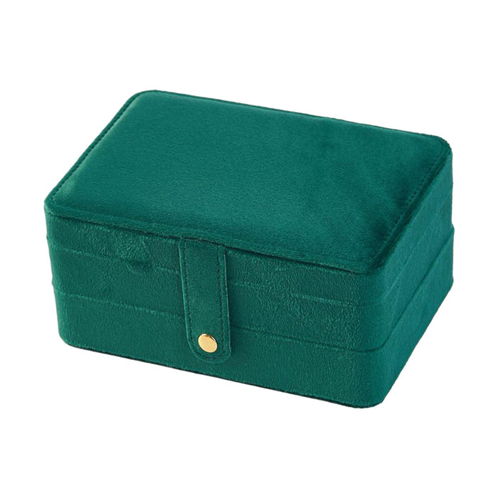 Crofta Jewelry Storage Box Chic Jewelry Organizer Display for Pendant Earrings Stud Green