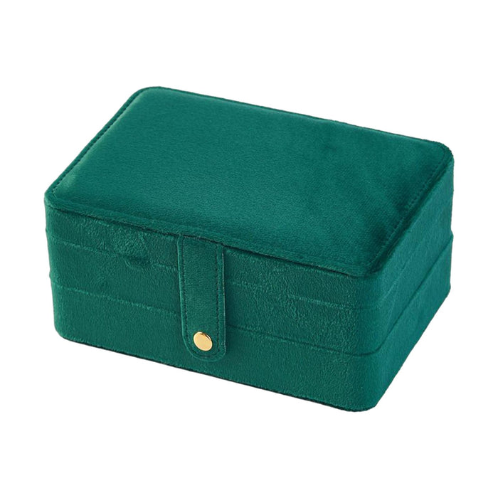 Crofta Jewelry Storage Box Chic Jewelry Organizer Display for Pendant Earrings Stud Green