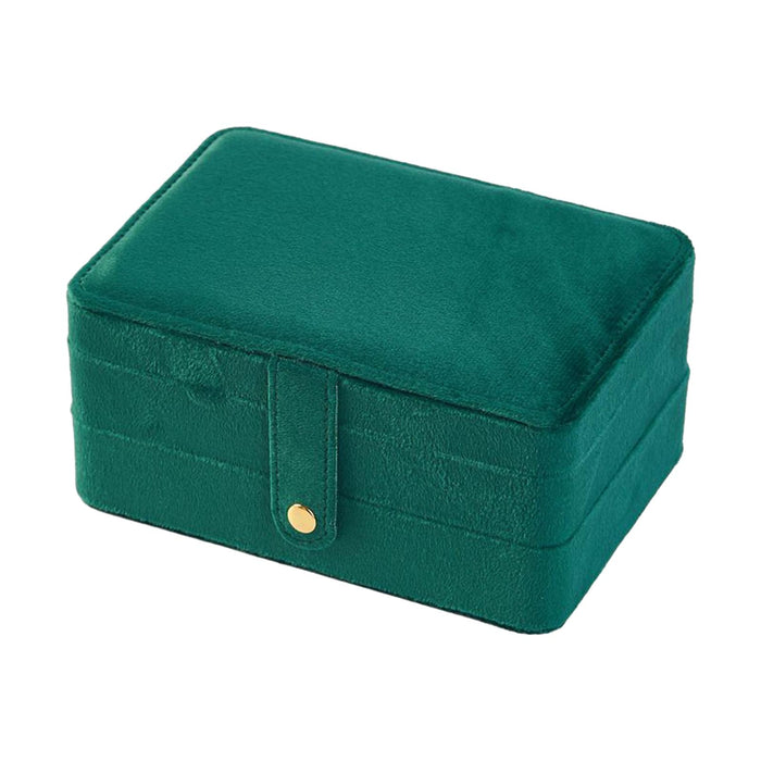 Crofta Jewelry Storage Box Chic Jewelry Organizer Display for Pendant Earrings Stud Green