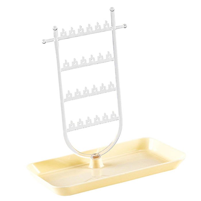 Crofta Earrings Organizer Earring Holder Stand Ear Studs Rack Jewelry Display Stand Clear