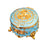 Crofta Small Jewelry Box Portable Tabletop Jewelry Case for Earrings Rings Pendants Blue