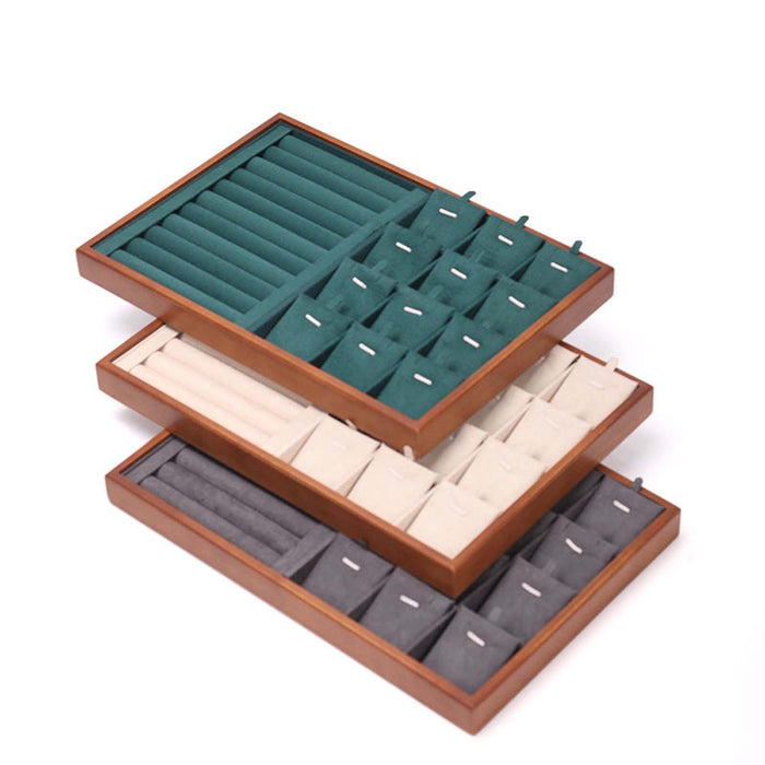 Crofta Jewelry Organizer Tray Jewelry Tray Container for Bracelet Pendants Necklace Beige