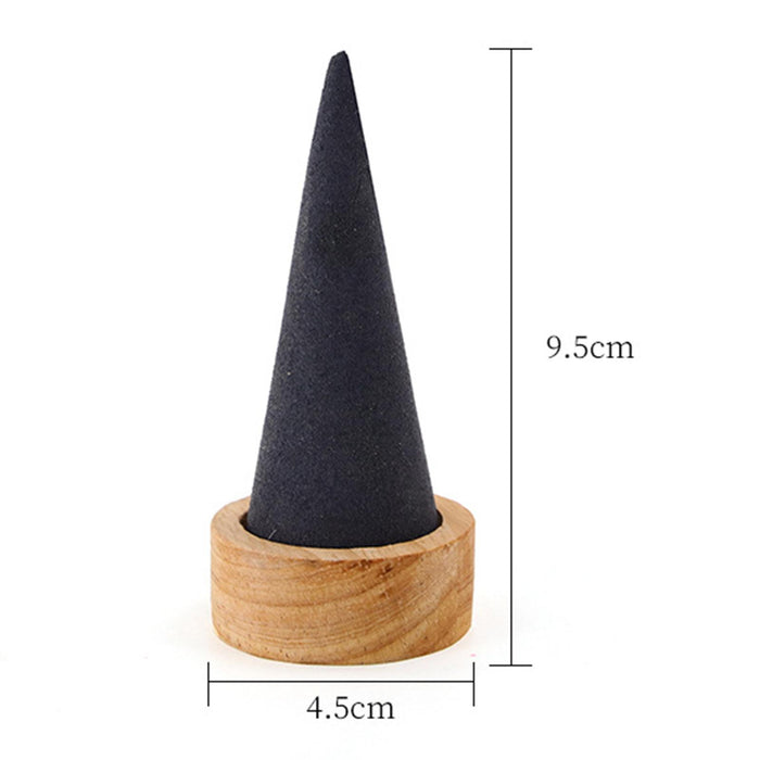 Crofta Cone Shaped Rings Holder Jewelry Holder for Retail Stores Countertop Selling dark gray