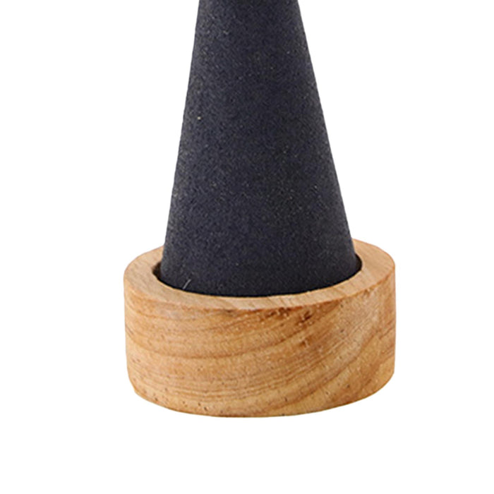 Crofta Cone Shaped Rings Holder Jewelry Holder for Retail Stores Countertop Selling dark gray