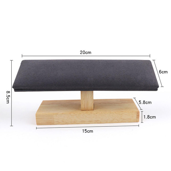 Crofta Wooden Bracelet Holder Wristwatch Rack for Shopping Mall Jewelry Store Store Dark Gray