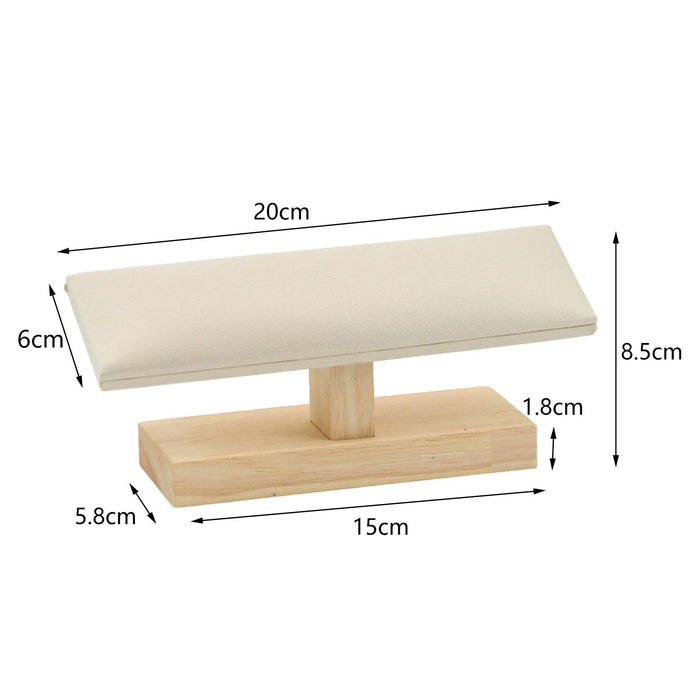 Crofta Wooden Bracelet Holder Wristwatch Rack for Shopping Mall Jewelry Store Store Beige Yellow