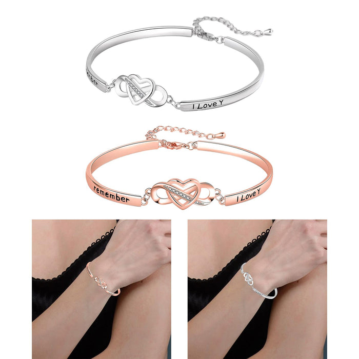 Crofta Women Bracelets Wrist Decoration Cute Trendy for Party Birthday Gifts Summer rose gold