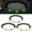 Crofta Luminous Bracelet Ball Beads Bracelet Women Couples Stylish Elastic Bracelet Yellow and Green