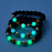 Crofta Luminous Bracelet Ball Beads Bracelet Women Couples Stylish Elastic Bracelet Yellow and Green