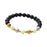 Crofta Luminous Bracelet Ball Beads Bracelet Women Couples Stylish Elastic Bracelet Yellow and Green