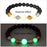 Crofta Luminous Bracelet Ball Beads Bracelet Women Couples Stylish Elastic Bracelet Yellow and Green