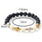 Crofta Luminous Bracelet Ball Beads Bracelet Women Couples Stylish Elastic Bracelet Blue