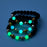 Crofta Luminous Bracelet Ball Beads Bracelet Women Couples Stylish Elastic Bracelet Blue